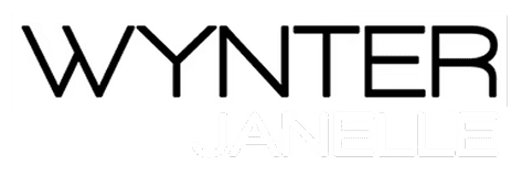 Text: Wynter Janelle on black background.